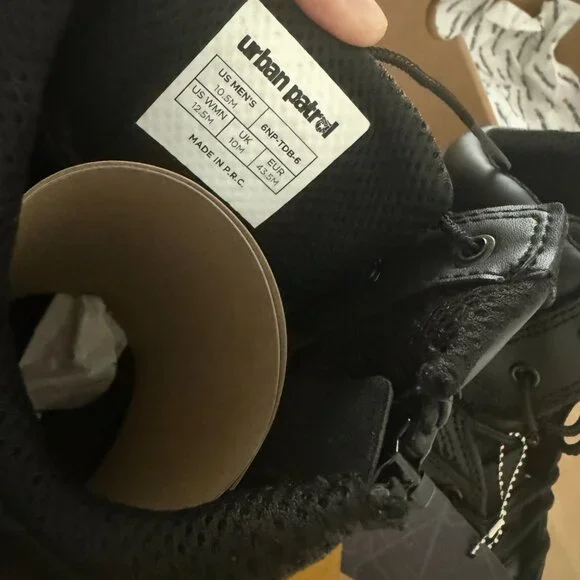 Urban Outfitters Black Tactical Boots for Men for security, police, fire duty! - Picture 4 of 6